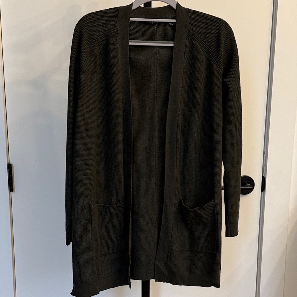 Cyrus Women's Black Open Front Cardigan